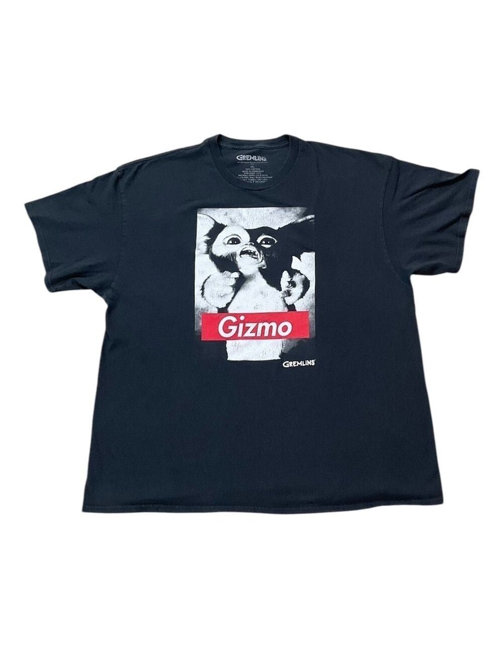 Gremlins Gizmo Graphic Tee Black Size XXL 100% Cotton Horror Movie Shirt